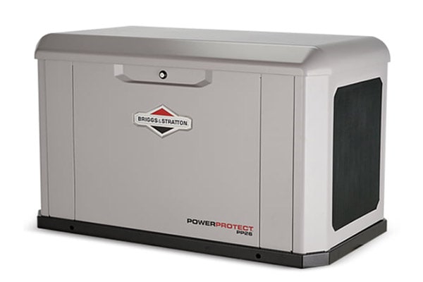 Briggs and Stratton PP26DX, 26kW air-cooled generator with standard 10-year factory warranty