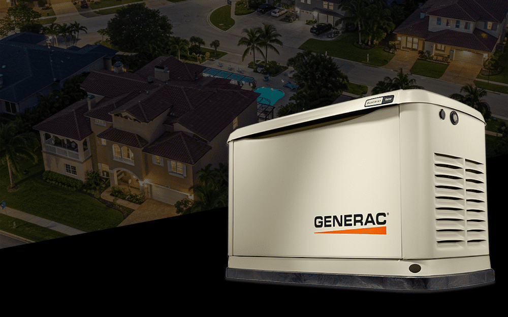 generac generator in florida nighttime-min generac generator in florida nighttime