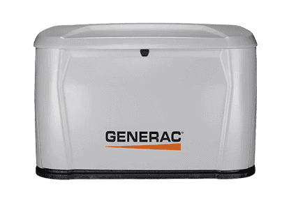 Generac-Generator-1024x697-1-Photoroom Kohler home standby generator in a bisque enclosure shown against a white background