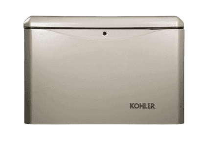 Kohler-Generator-1024x697-1-removebg-preview Kohler home standby generator in a bisque enclosure shown against a white background
