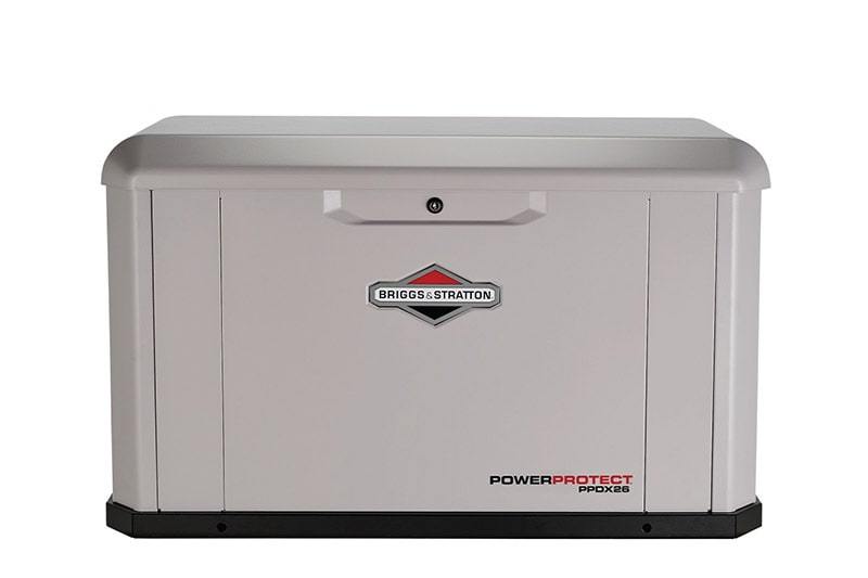Briggs and Stratton PP26DX, 26kW air-cooled generator with standard 10-year factory warranty